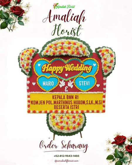 Papan Bunga Pernikahan Paniai